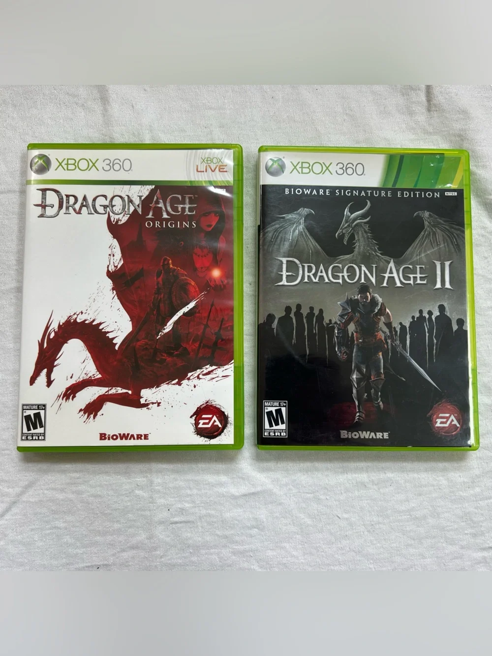 Dragon Age Xbox 360 Bundle - (2) Dragon Age II , Dragon Age Origins BioWare